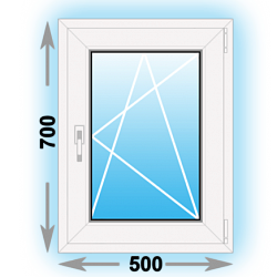 Пластиковое окно одностворчатое 500x700